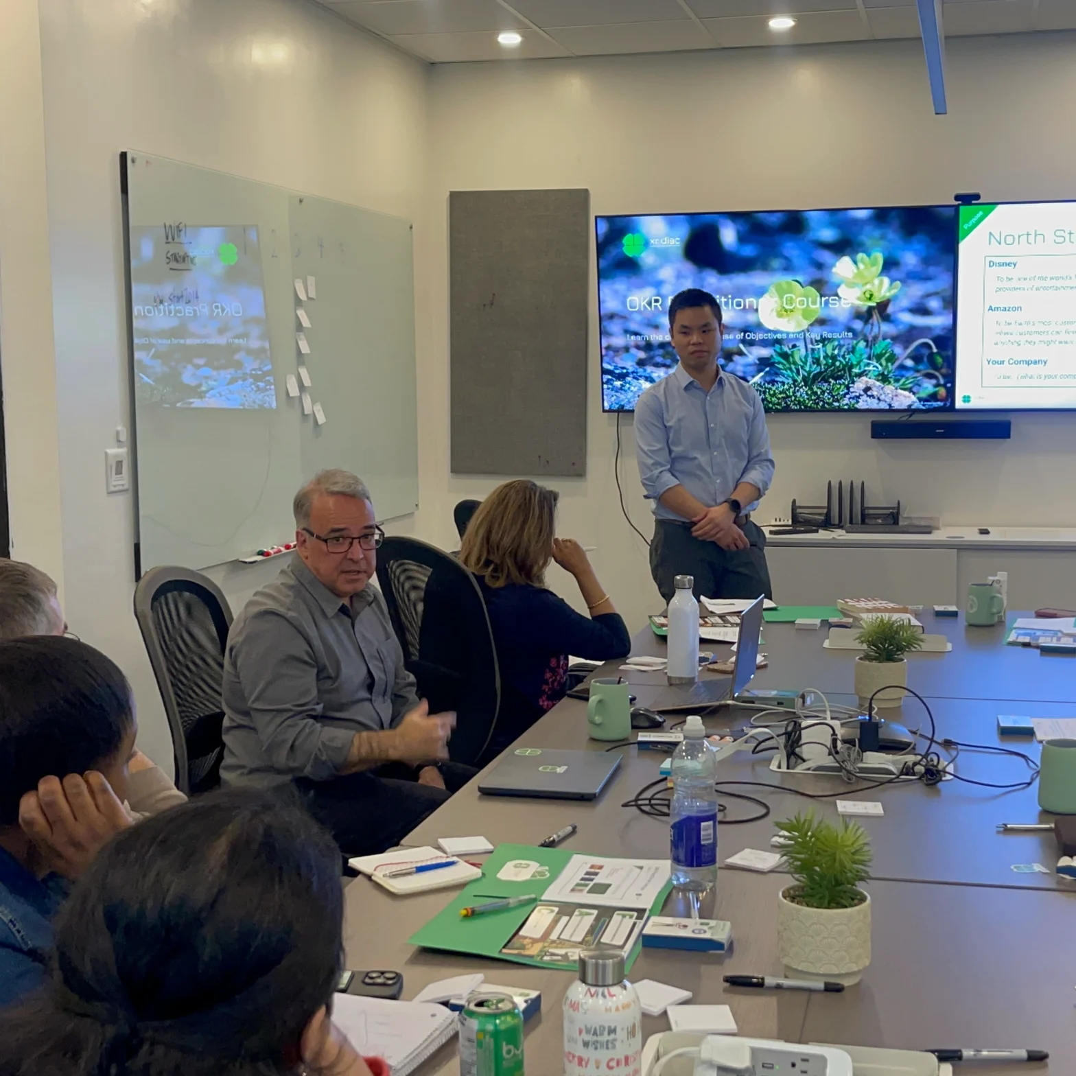 A Xodiac trainer leading an OKR Practitioner Course session with a small group